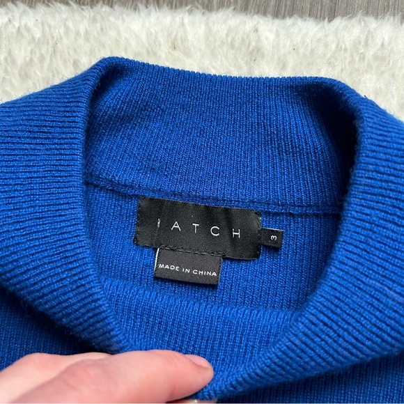 Hatch Collection Royal Blue Maternity Long Sleeve Sweater Dress - Picture 4 of 7